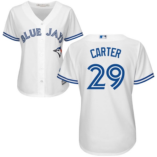 Blue Jays #29 Joe Carter White Home Women's Stitched MLB Jersey